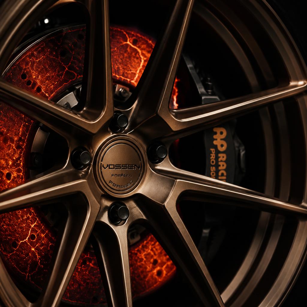 Forged carbon-ceramic wheel